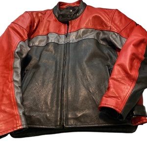 Motoboss Leather Biker Jacket Padded Multiple colored Size XL